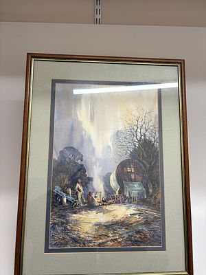 Framed Watercolor Painting by J. Freeman, Dated '94. A framed watercolor painting by J. Freeman 