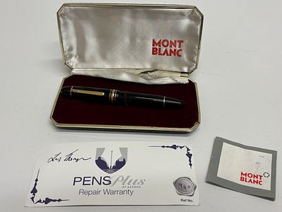 Montblanc Meisterst&uuml;ck No 149 Fountain Pen with Case and Documentation. A collection of 4 items 