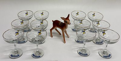 A Collection of Mid-Century Babycham Promotional Barware Items. The collection comprises 