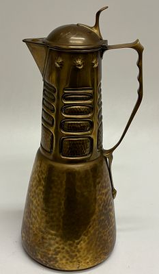 Early 20th Century Art D&eacute;co or Jugendstil brass Ewer or Tankard H 36cm