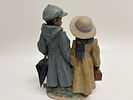 Lladro Gres Porcelain Figurine, Away to School Model 2242, Circa 1990. This fine gres porcelain Image - 3