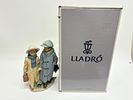 Lladro Gres Porcelain Figurine, Away to School Model 2242, Circa 1990. This fine gres porcelain Image - 5