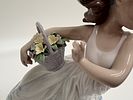 Lladro Glazed Porcelain Figurine Floral Path Model 6646 Girl with Basket Circa 1998. A fine Image - 1