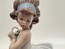 Lladro Glazed Porcelain Figurine Floral Path Model 6646 Girl with Basket Circa 1998. A fine Image - 3