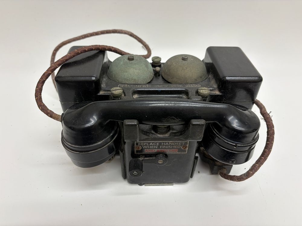 Lot 681: T.M.C., Telephone Set ‘F’ Mk. II, Military Field Telephone, WWII Era