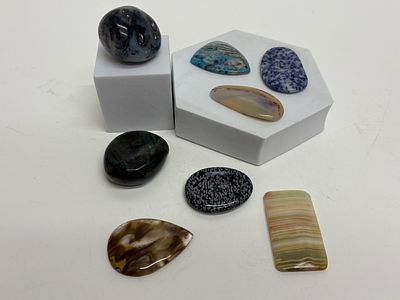 A Collection of Natural Mixed Shape Cabochons and Loose Gemstones. An assortment of natural 
