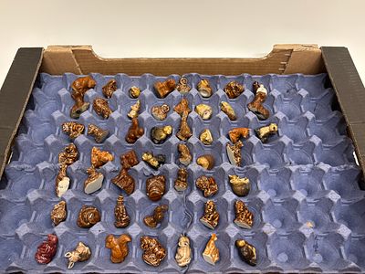 A Collection of Wade Whimsies Red Rose Tea Porcelain Figurines. A collection of Wade Whimsies 