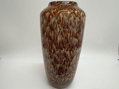 Scheurich Keramik Vase, Mid-Century Modern, Mottled Drip Glaze. A mid-century modern ceramic art 