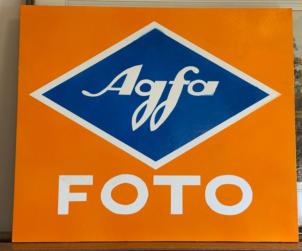 Lot 191: Agfa, Advertising Sign, Painted Wood