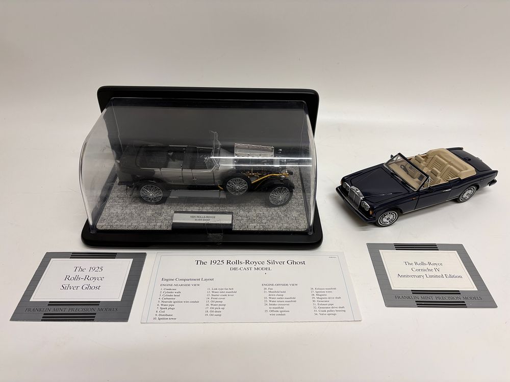 Lot 675: Two Franklin Mint Precision Models Die-Cast Rolls-Royce Motor Cars