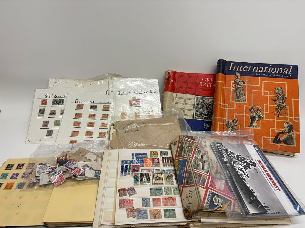 Lot 678: A Collection of World Stamps and Philatelic Material in Albums and Stock Cards