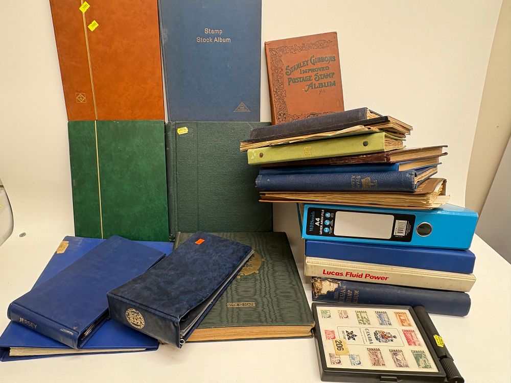 Lot 680: A Collection of Vintage Stamp Albums, Stock Books, and International Philatelic Material