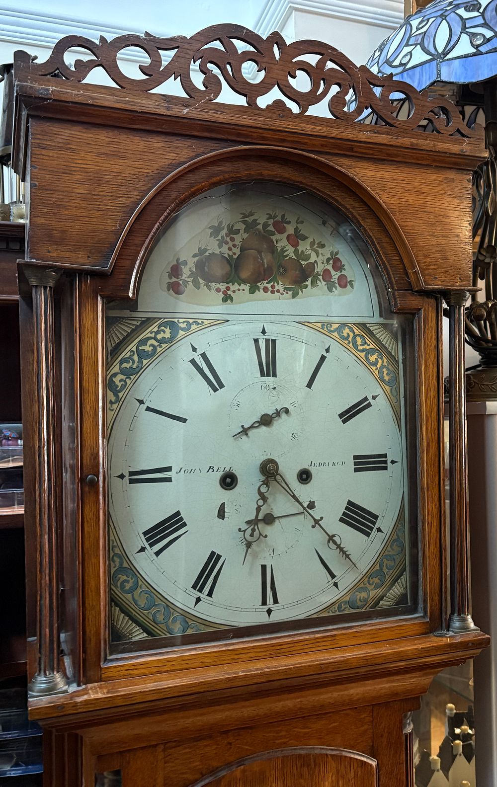 Lot 4B: A Scottish oak eight day longcase clock by John Bell of Jedburgh