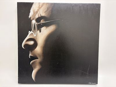 Colemuier, Portrait of John Lennon in Profile 60 x 60 Cm. A contemporary painting on canvas 