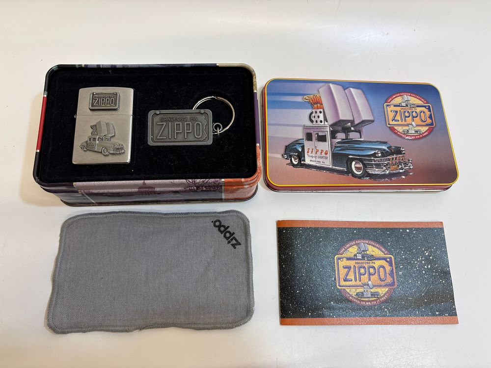Lot 187: 1998 Zippo Limited Edition The Zippo Car Lighter and Keychain Set