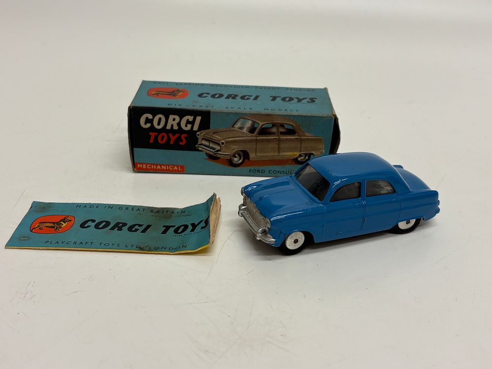 Lot 197: Corgi Toys No. 200M Mechanical Ford Consul Saloon with Original Box and Leaflet