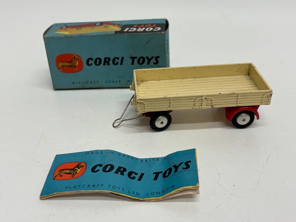 Lot 198: Corgi Toys No. 100 Dropside Trailer with Original Box and Ephemera