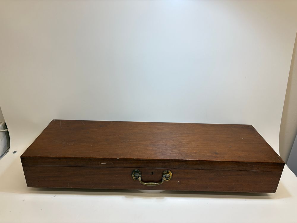 Lot 490: A Mid-20th Century Mahogany Draughtsman's Chest and Shipbuilding Archive for Robert Dixon Mather of Swan Hunter 85x27x13cm