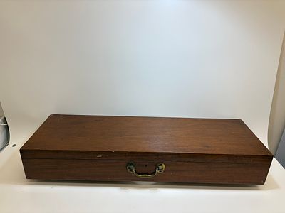 A Mid-20th Century Mahogany Draughtsman's Chest and Shipbuilding Archive for Robert Dixon Mather of Swan Hunter 85x27x13cm