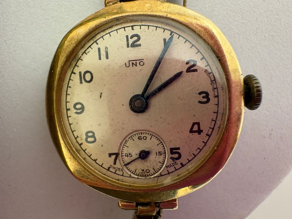 Lot 1f: 9ct Gold Cocktail watch Case circa 1.7g