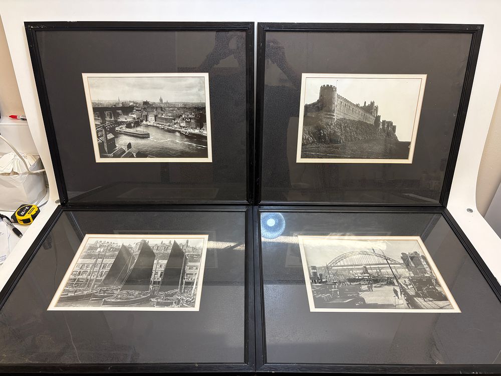 Lot 588: A Set of Four Framed Monochrome Photographs of North East England and Fife Coastal Scenes