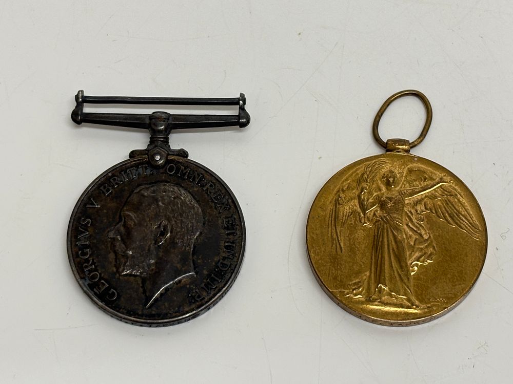 Lot 425: A First World War British War Medal and Victory Medal Pair to the Yorkshire Regiment