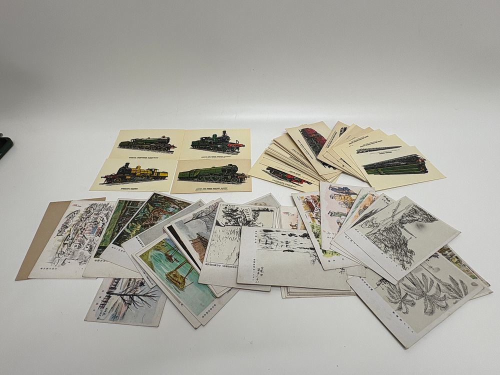 Lot 505: A Collection of British Steam Locomotive and Japanese Art Postcards