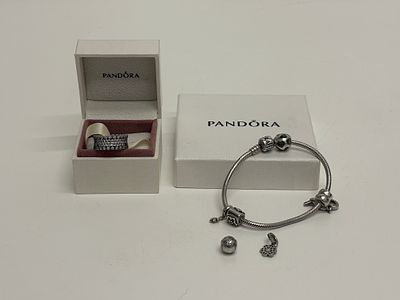 A Collection of Pandora Sterling Silver Jewellery Size L. Pandora. A collection of sterling 