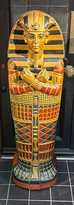 Large Egyptian Pharaoh Sarcophagus Storage Cabinet 120x35cm. A floor-standing novelty storage 