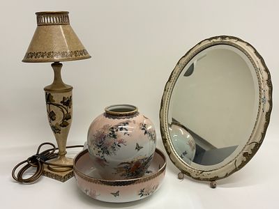 A Trio of Decorative Household Items including a St Michael Porcelain Vase and Basin Set. A St 