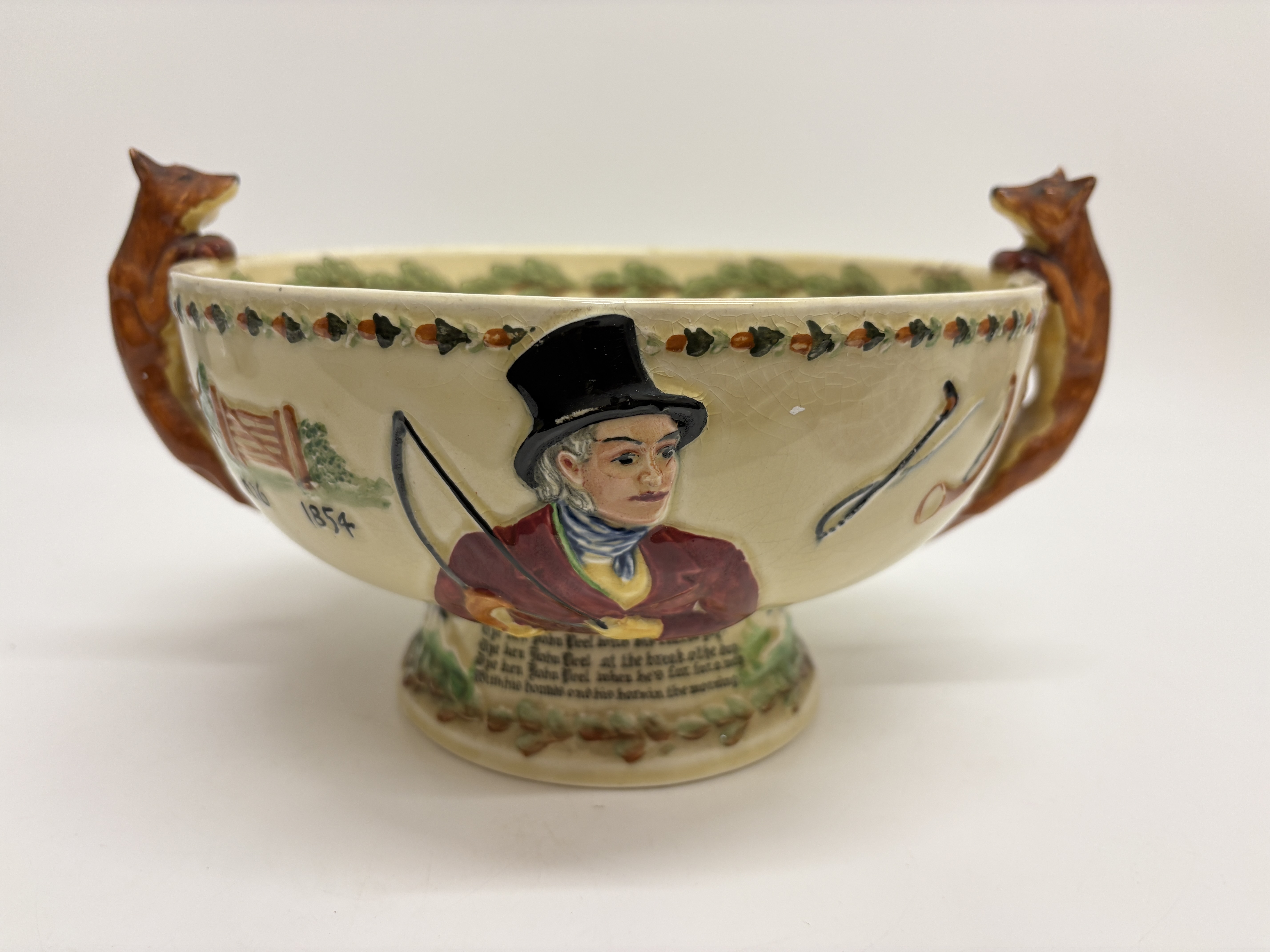 Crown Devon Fieldings John Peel musical earthenware bowl