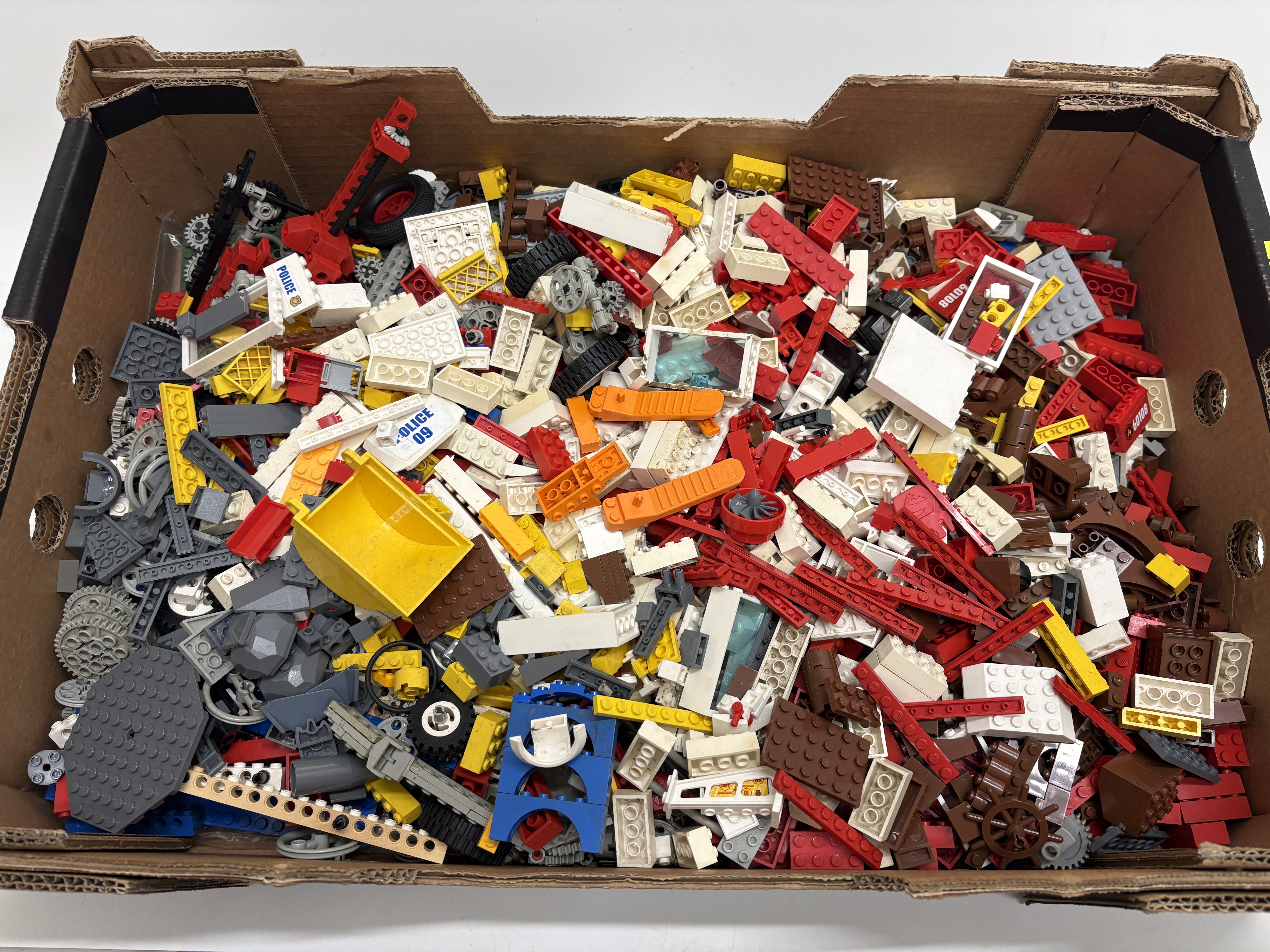 A Collection of LEGO Construction Bricks and Components