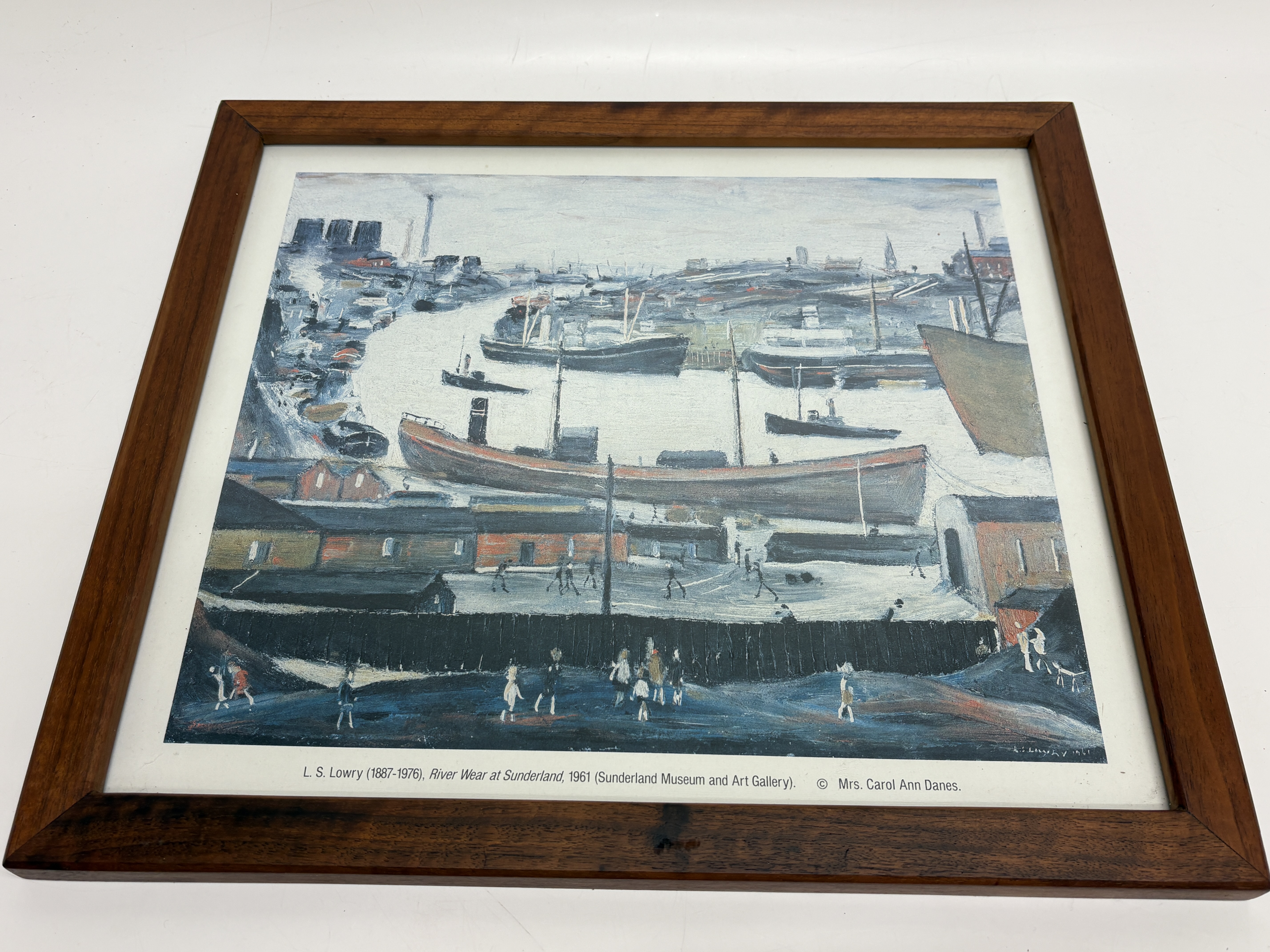 L. S. Lowry (1887-1976), River Wear at Sunderland, 1961, Framed Reproduction Print