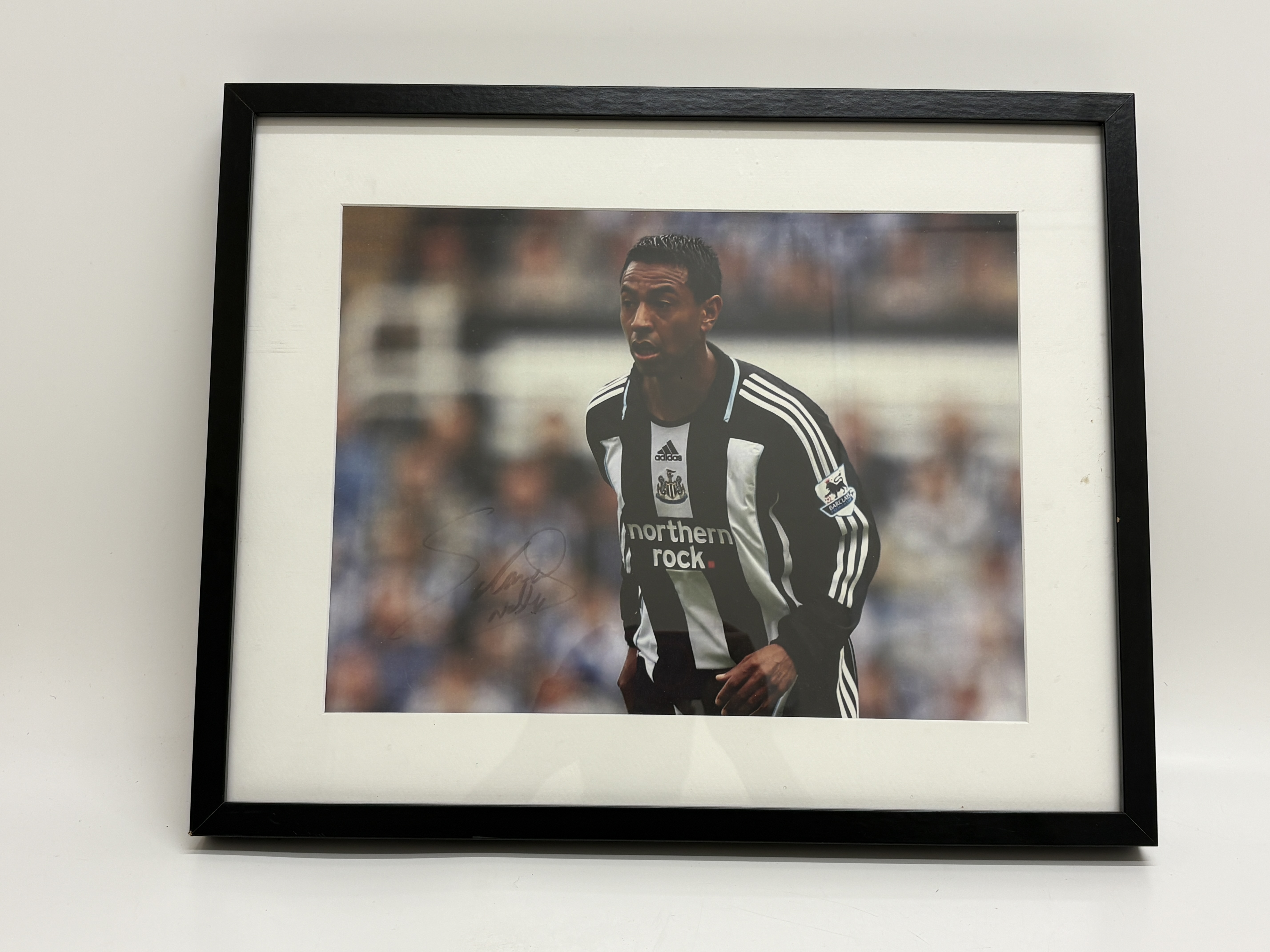 A Framed Hand Signed Photograph of Nolberto Solano for Newcastle United