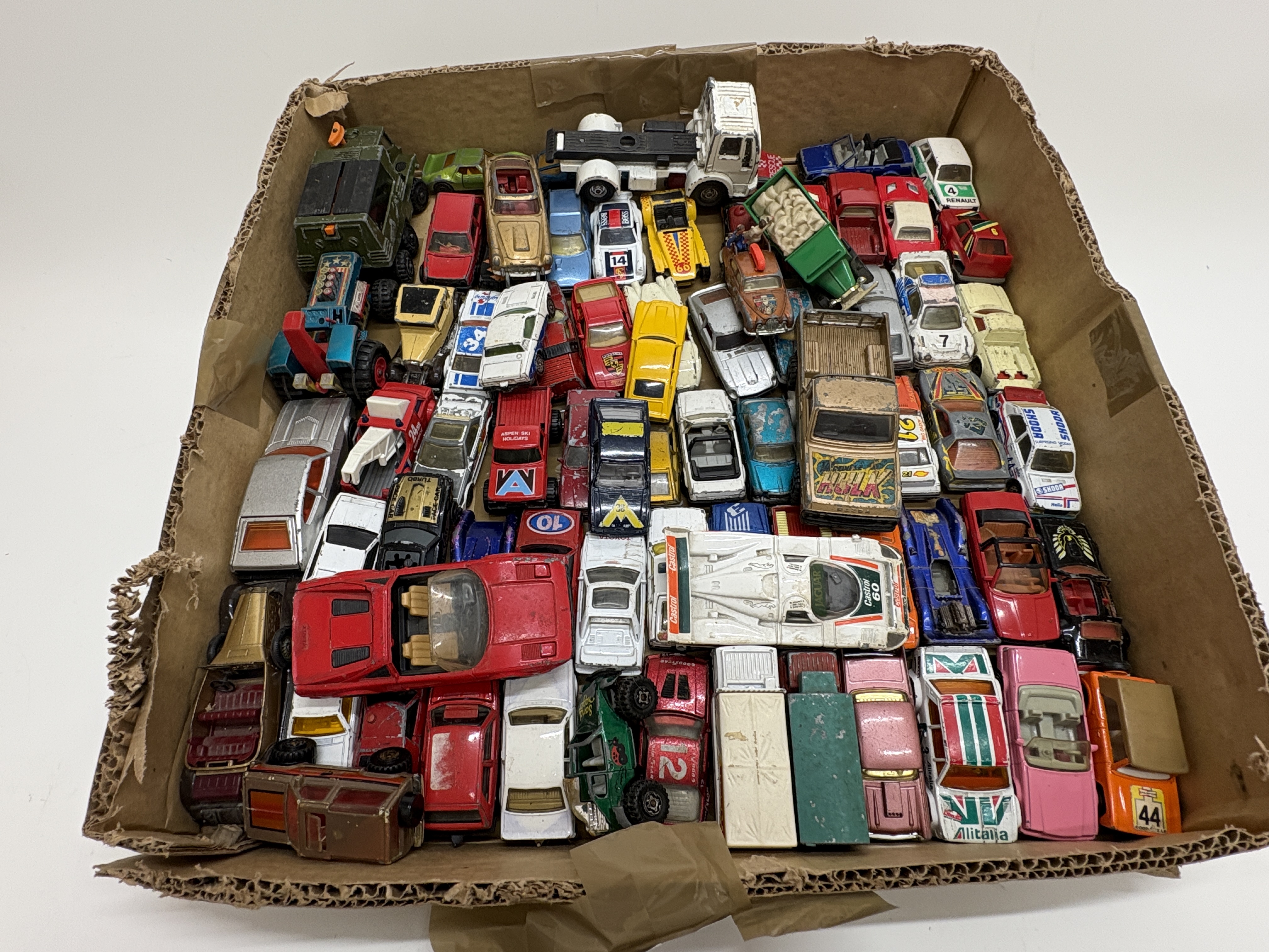 A Collection of Vintage Die-cast and Plastic Toy Vehicles including Corgi and Matchbox