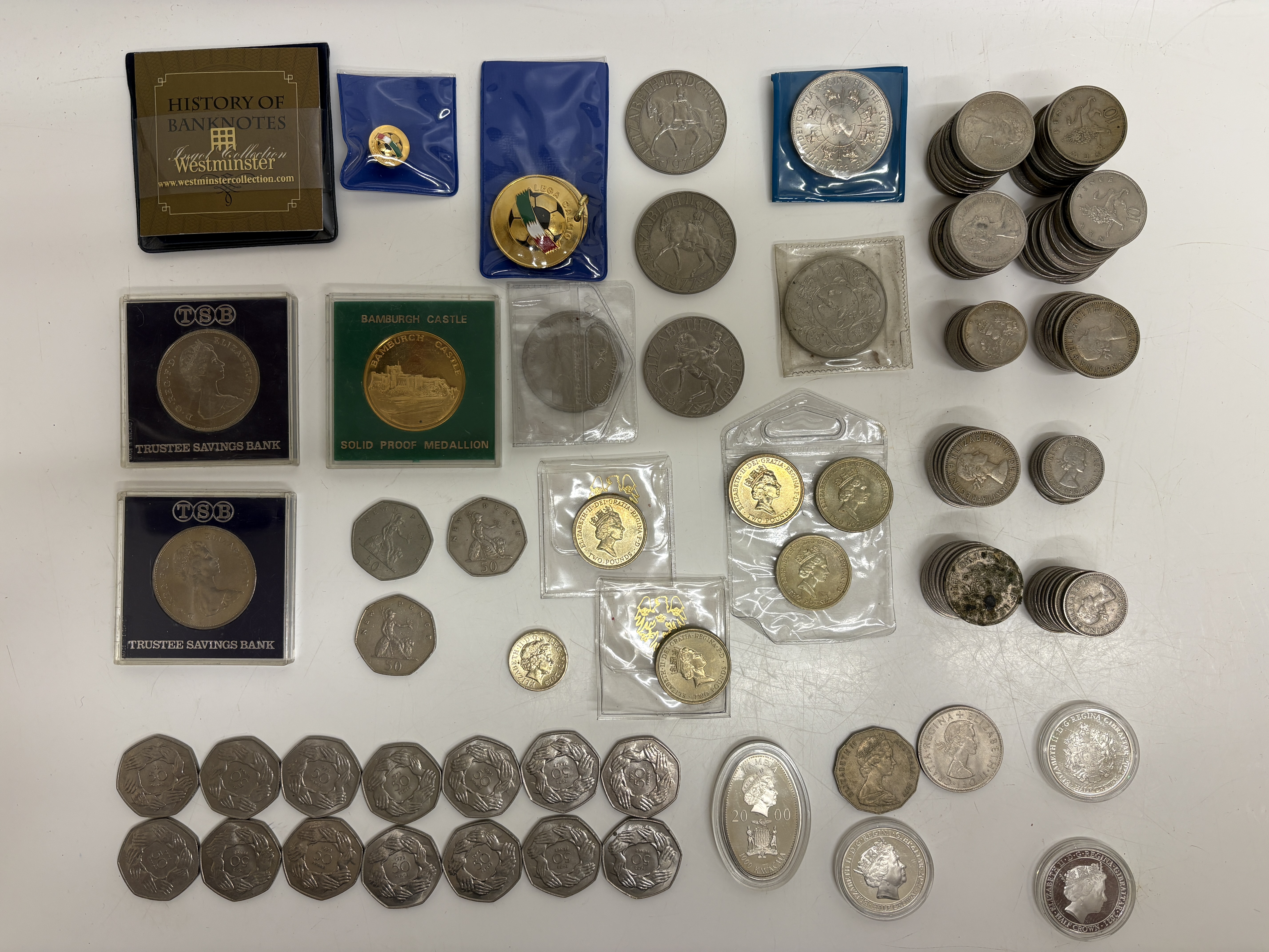 A Collection of UK and International Commemorative Coins, Medallions and Tokens