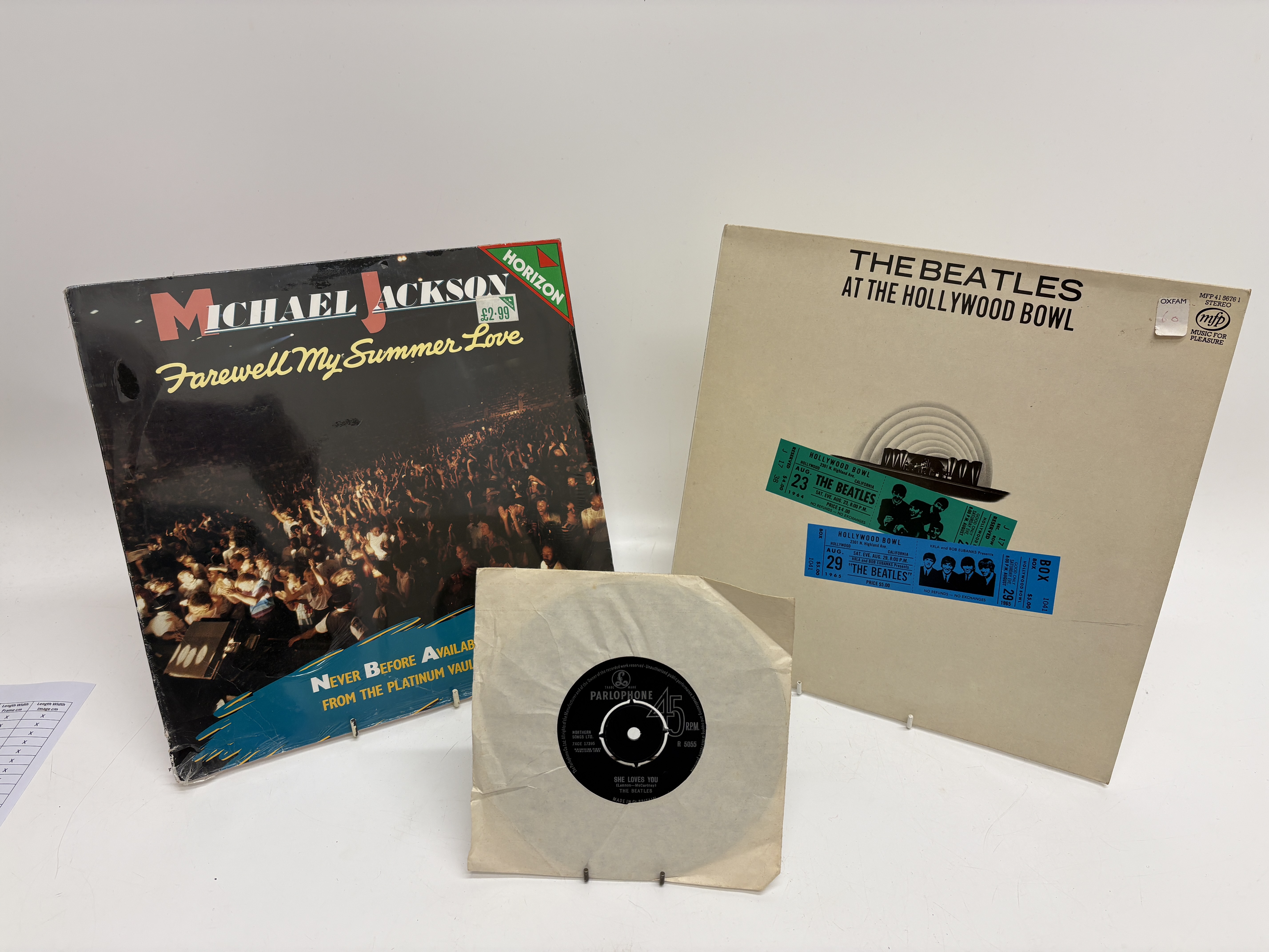 A Trio of Vinyl Records including Michael Jackson and The Beatles
