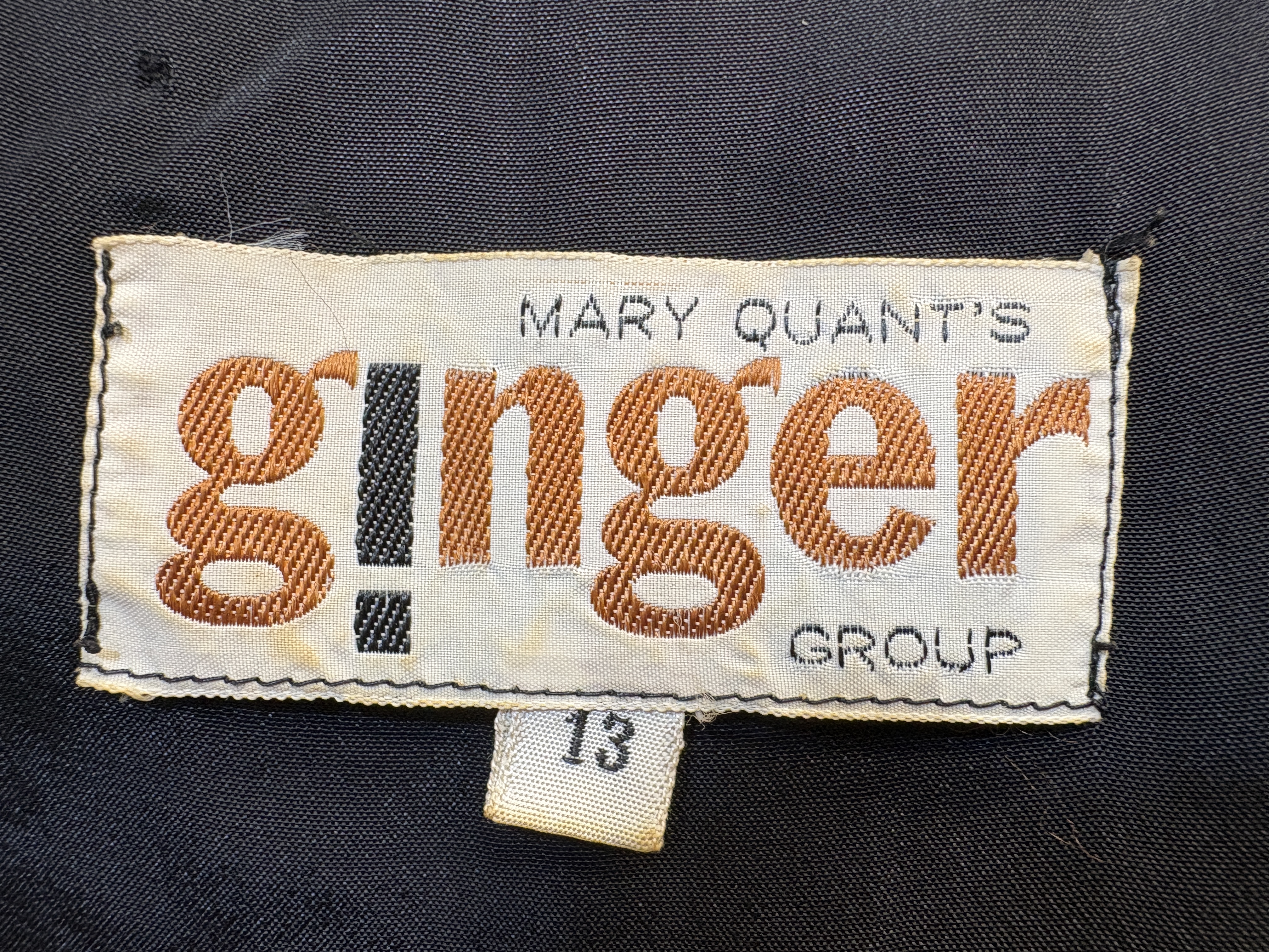 A Mary Quant Ginger Group black sleeveless shift dress