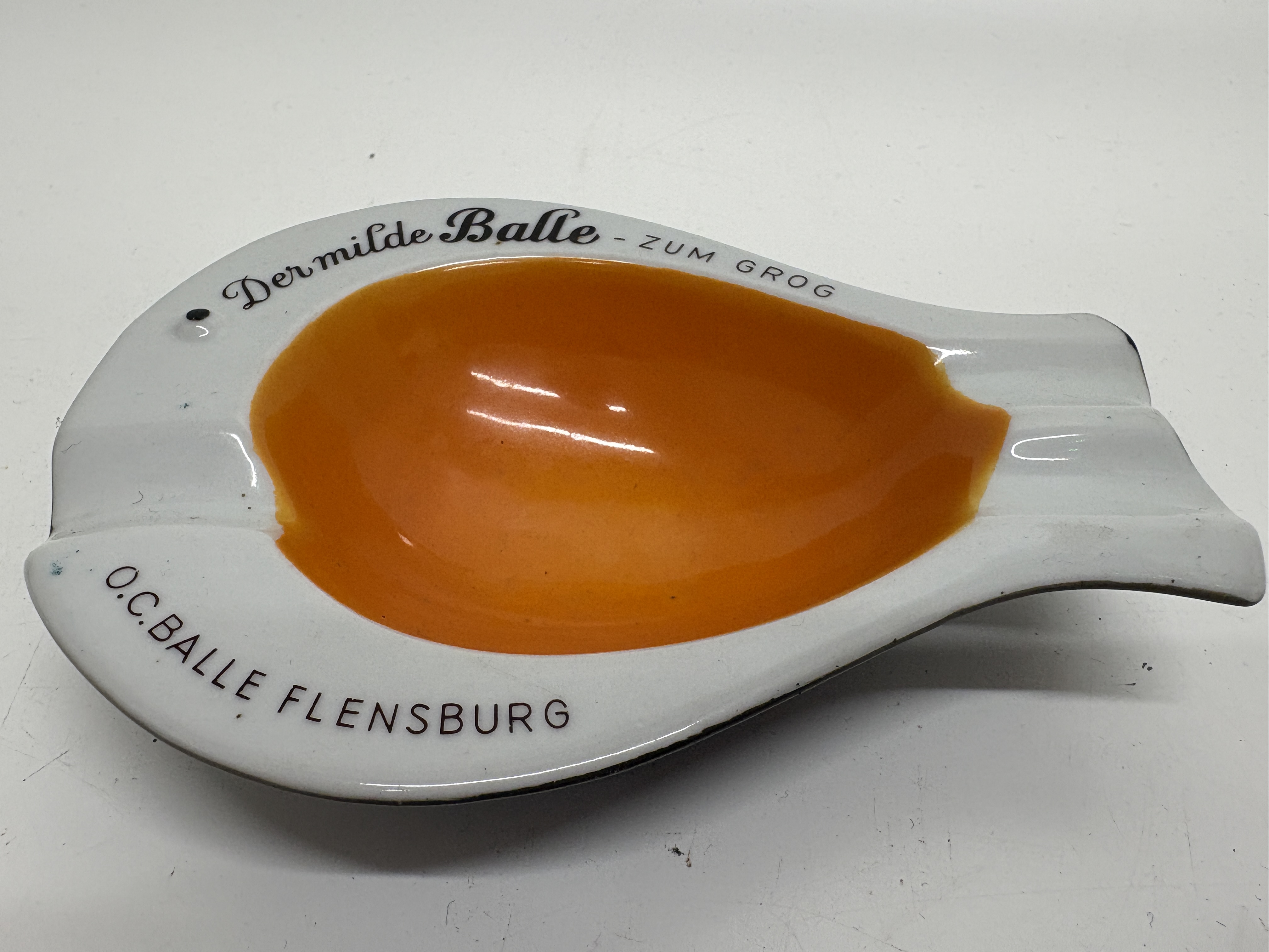 Altenkunstadt Bavaria Mid-20th Century O.C. Balle Flensburg Rum Advertising Ashtray