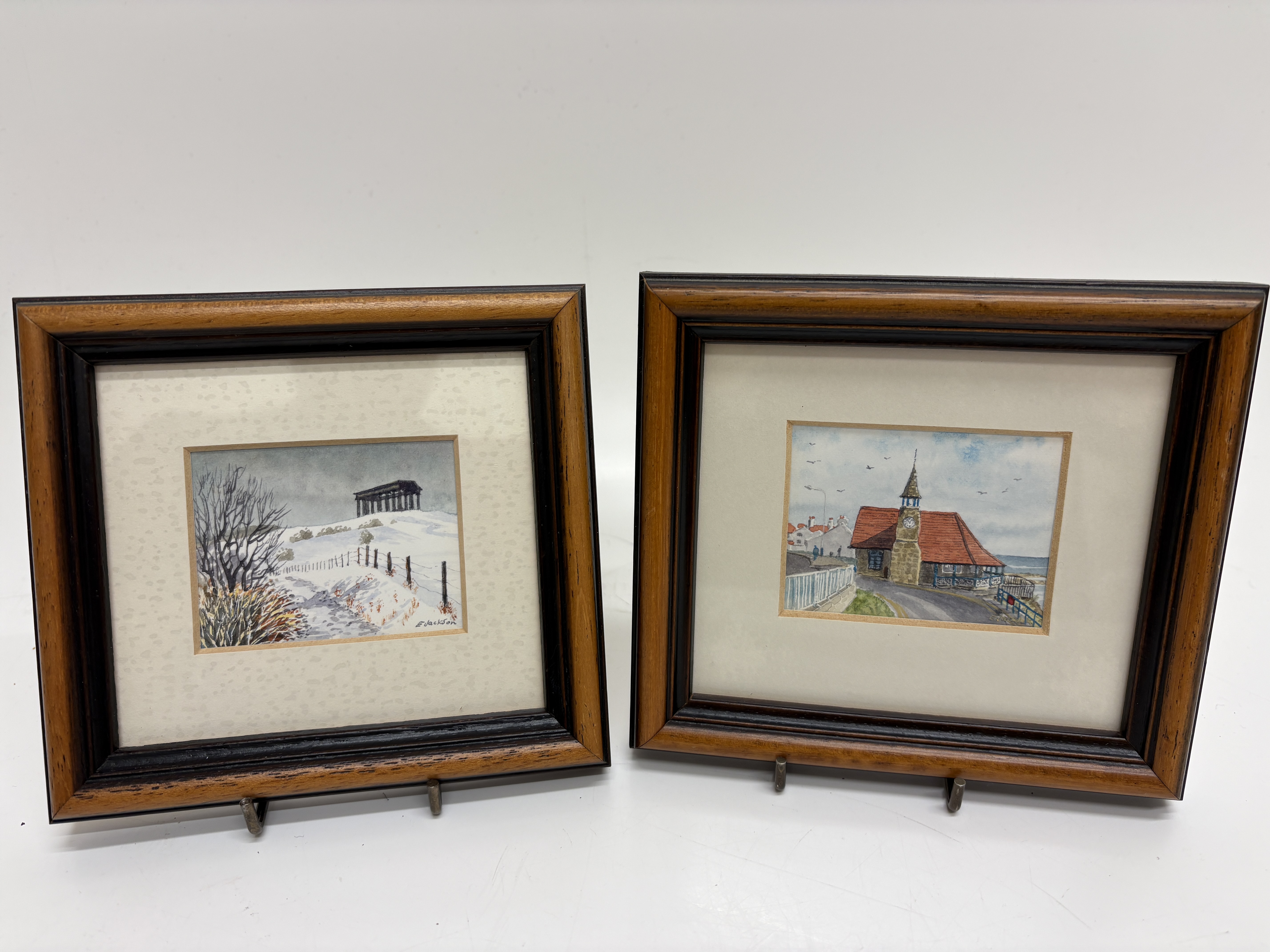 A Pair of Edward Jackson Watercolours, North East England Landmarks