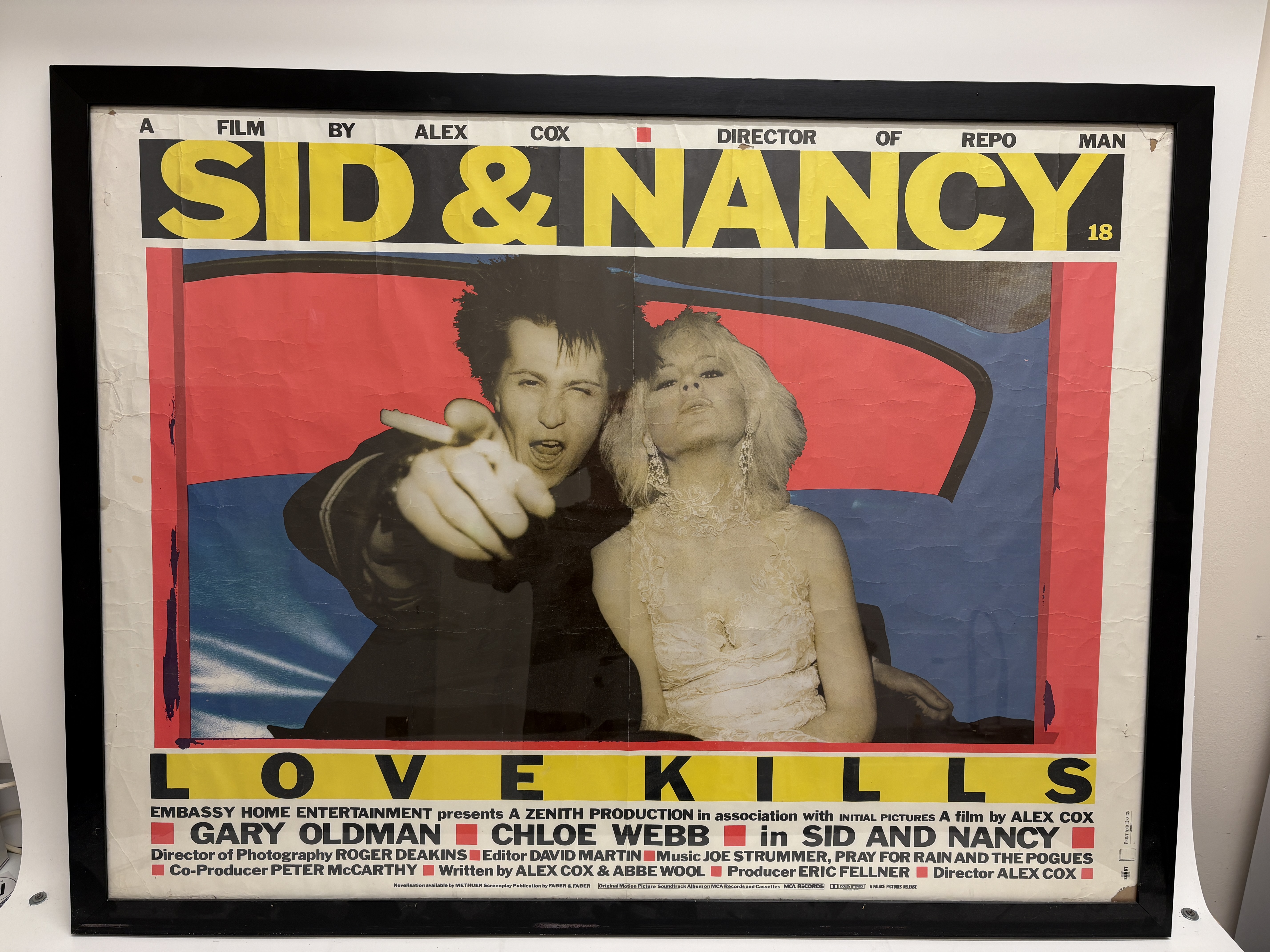 Sid and Nancy 1986 Original UK Quad Theatrical Release Movie Poster 107x83cm