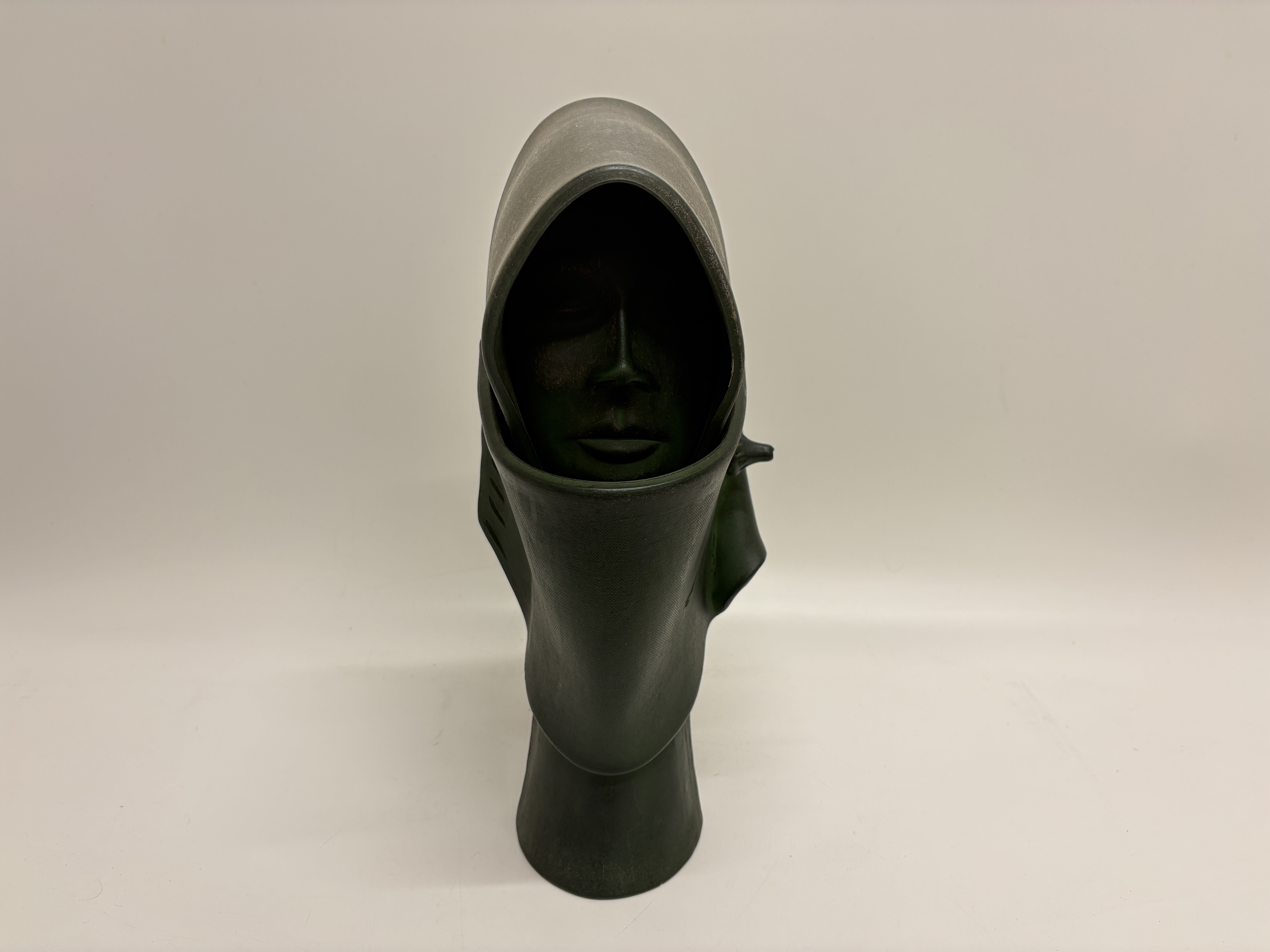 Contemporary Patinated Sculpture of a Woman in Sardinian Costume 36cm tall