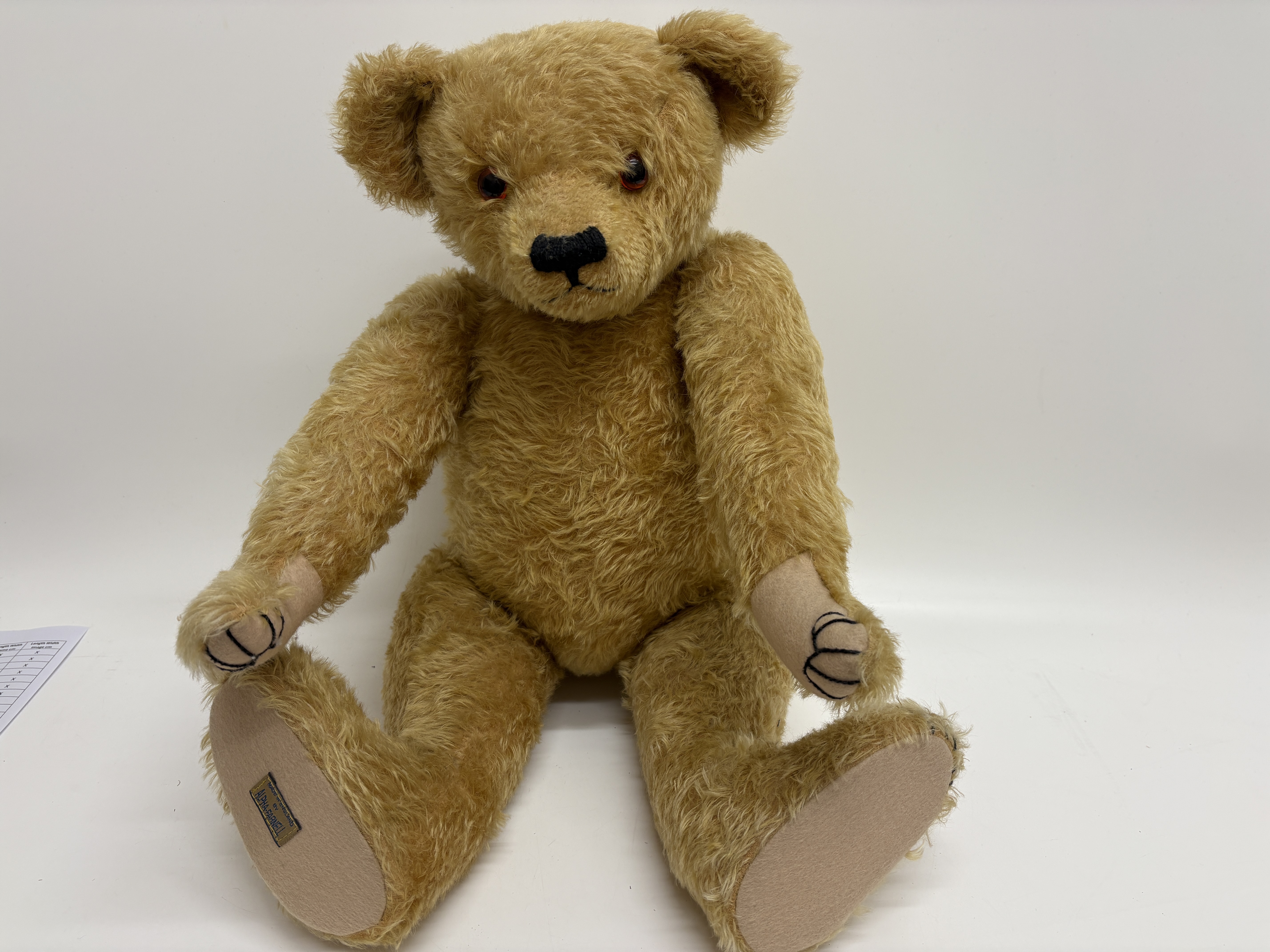 A good sized Merrythought Alpha-Farnell limited edition mohair teddy bear 60cm tall