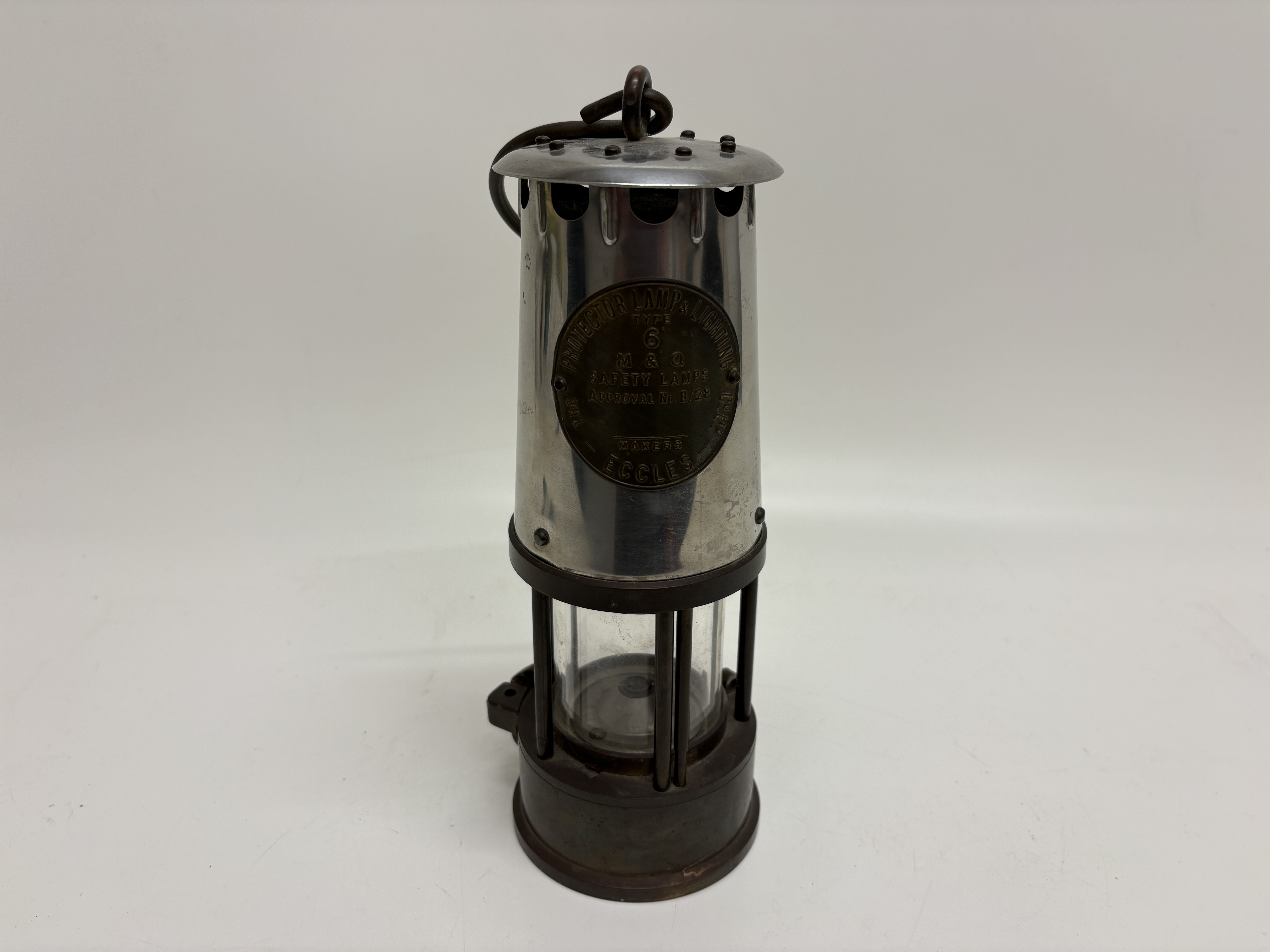 The Protector Lamp and Lighting Co Ltd Type 6 Eccles Miner's Flame Safety Lamp
