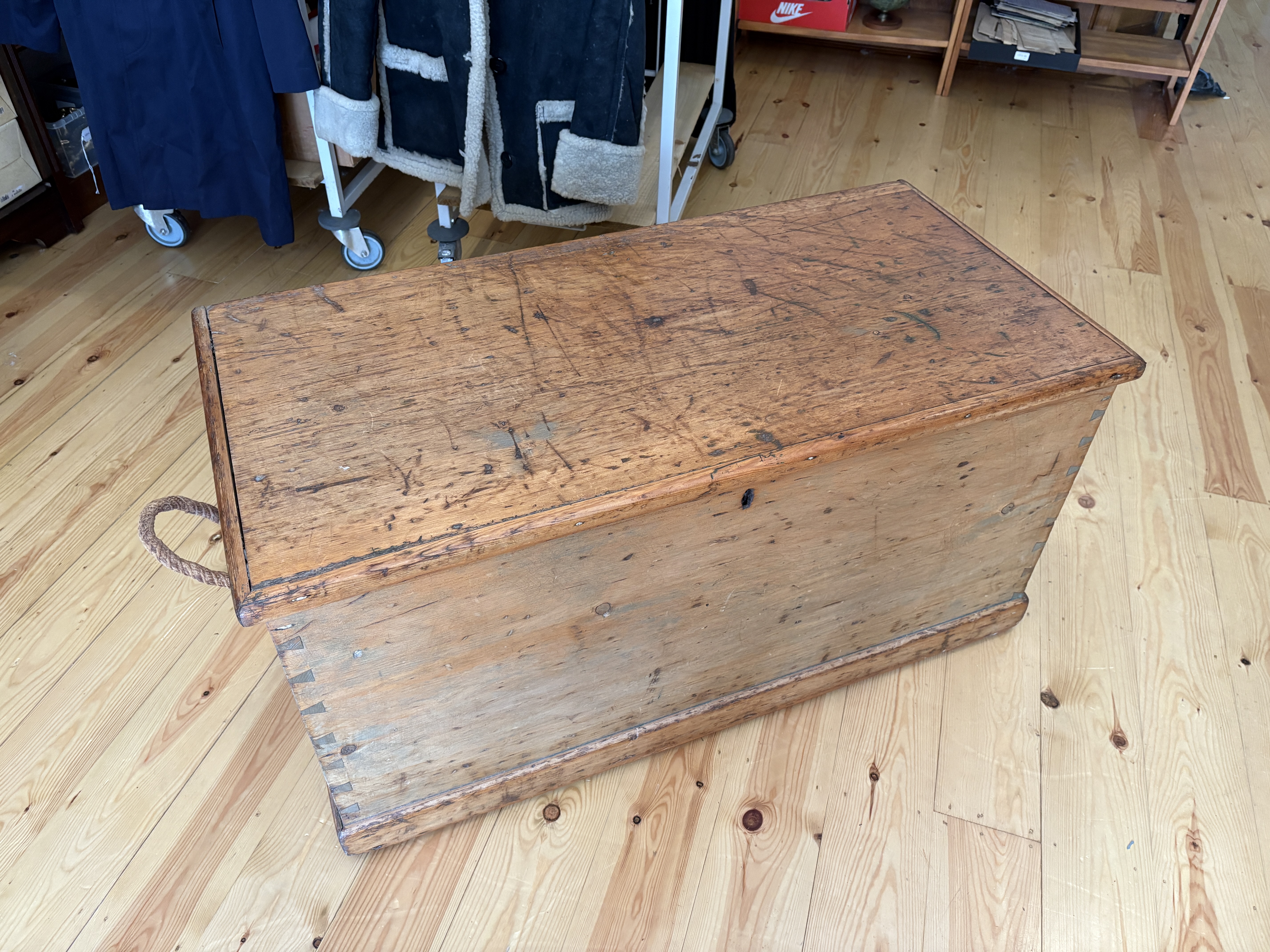 A 19th Century Pine Sailor's Sea Chest