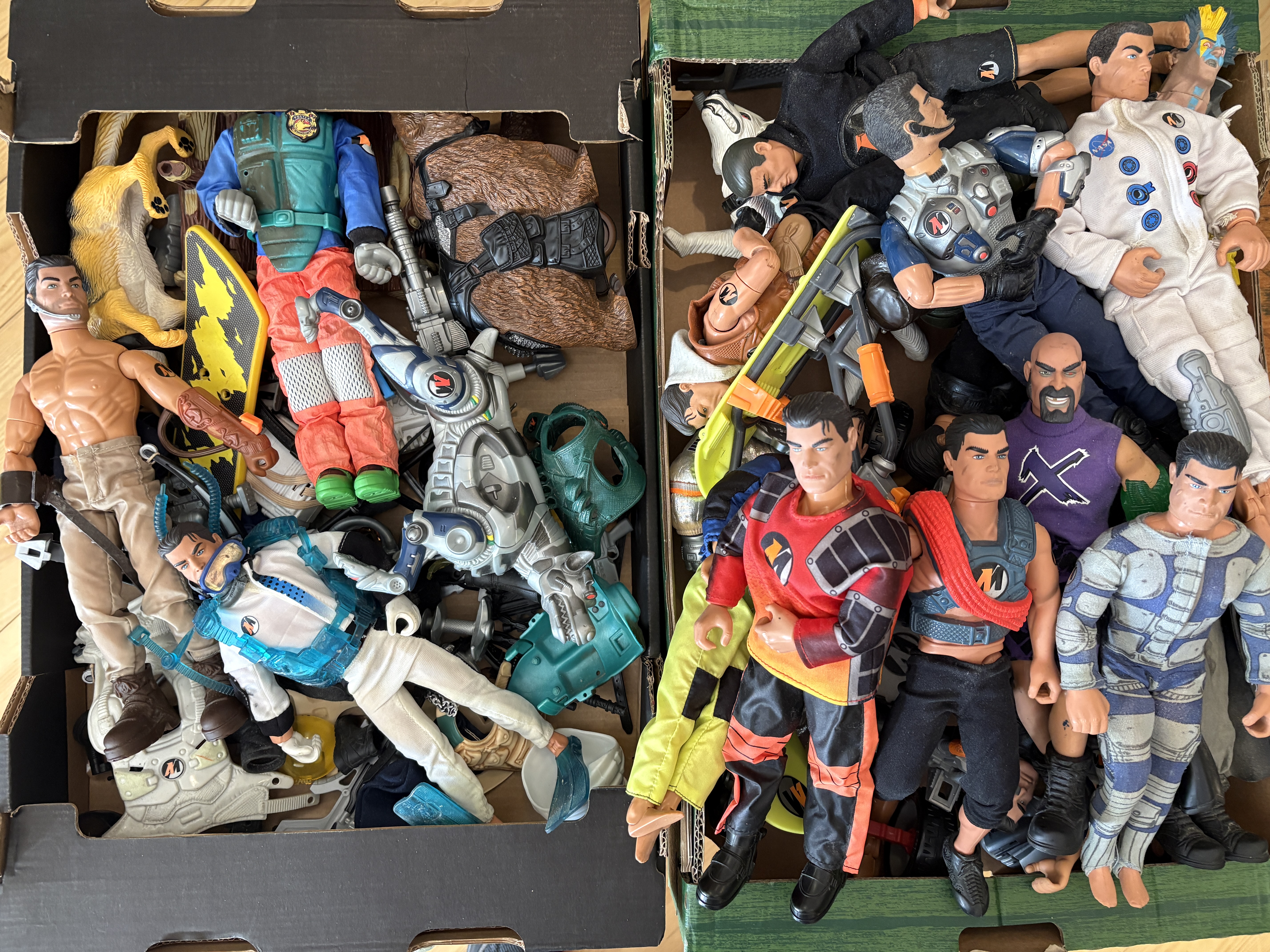 An Assortment of Hasbro Action Man Figures and Accessories together with a Collection of Staffordshire Ceramic Character Jugs