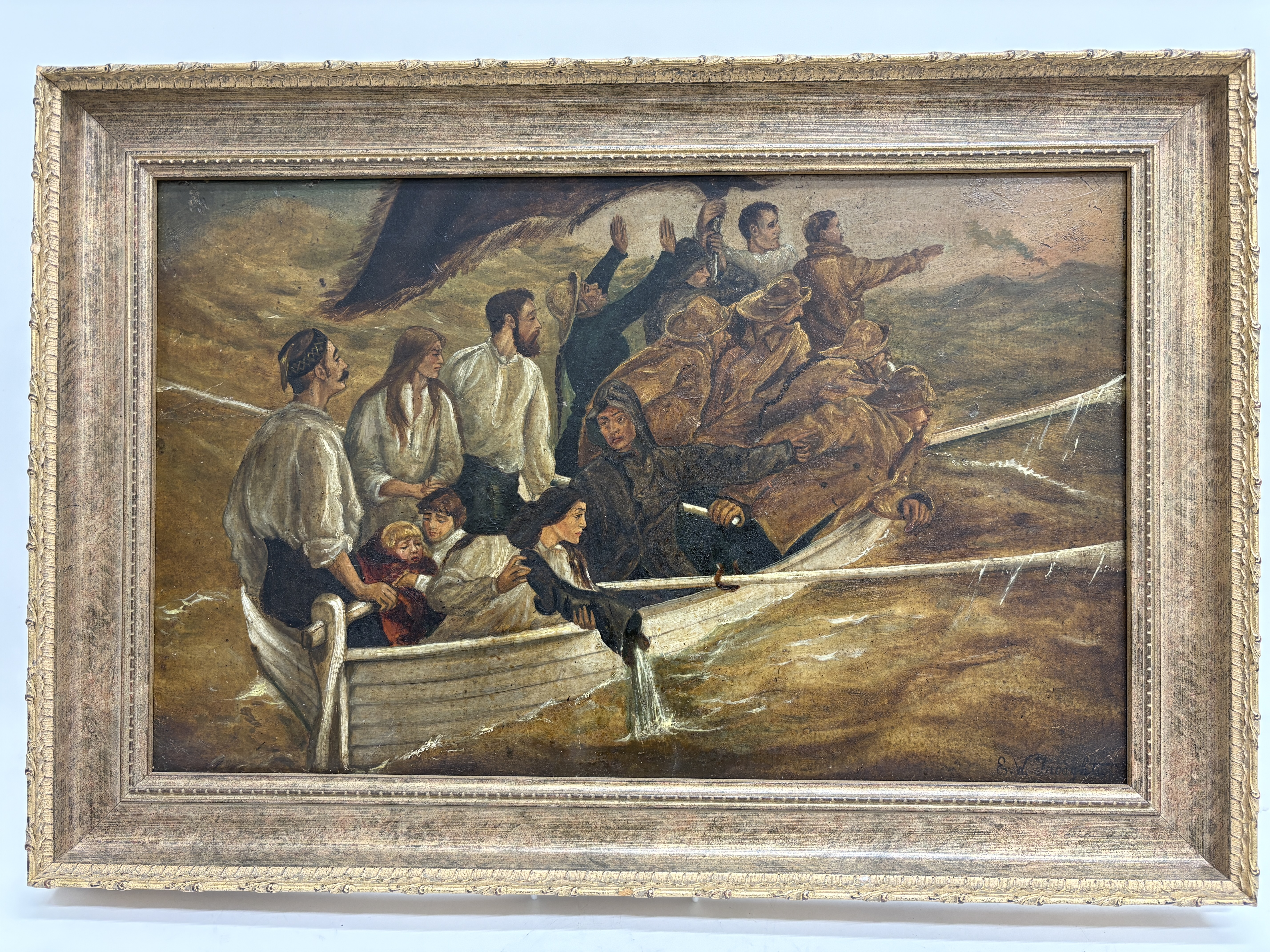 E. W. Troughton, The Lifeboat, Oil on Panel 38x56cm