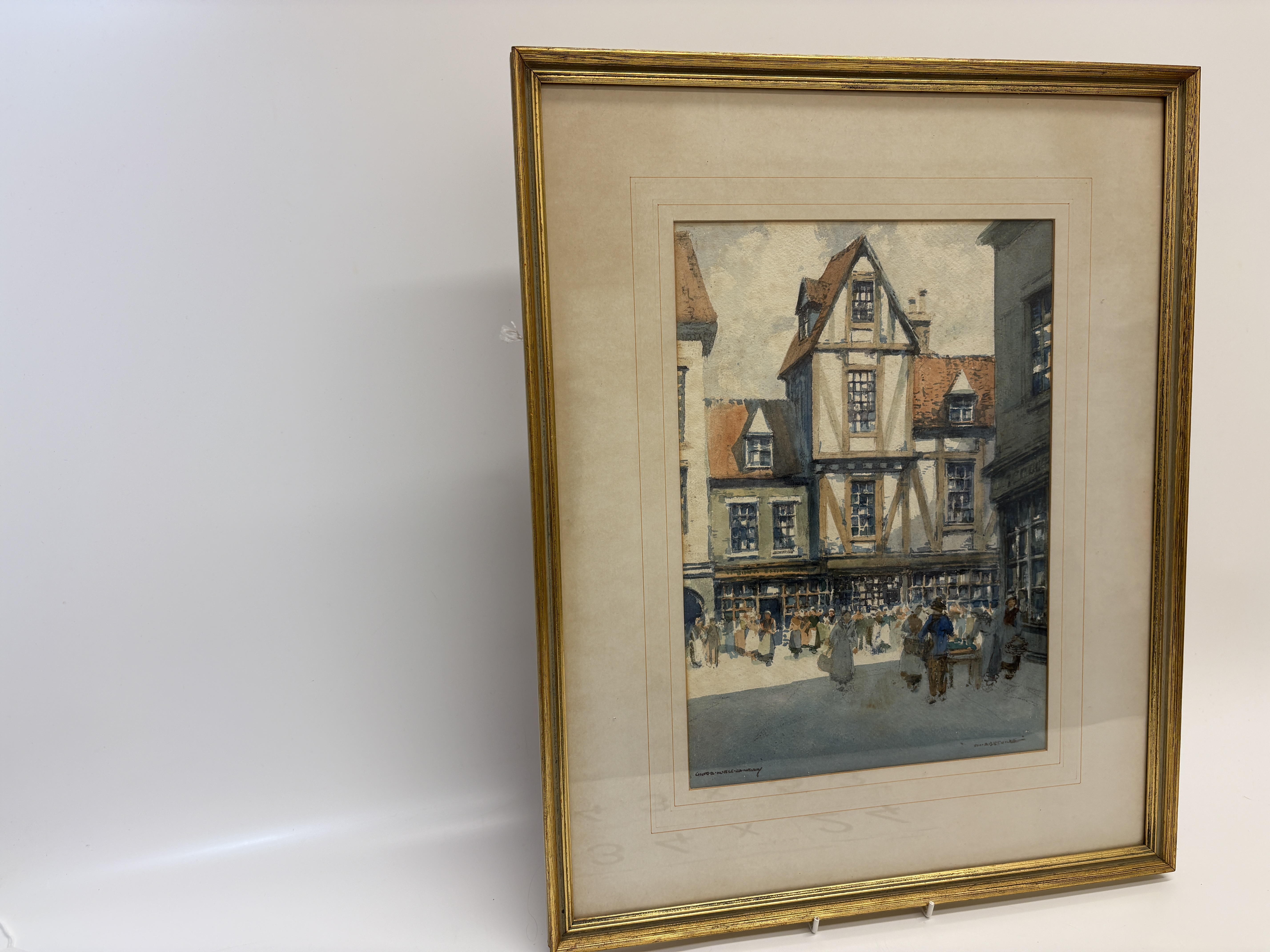 Victor Noble Rainbird, Abbeville Street Market, Watercolour