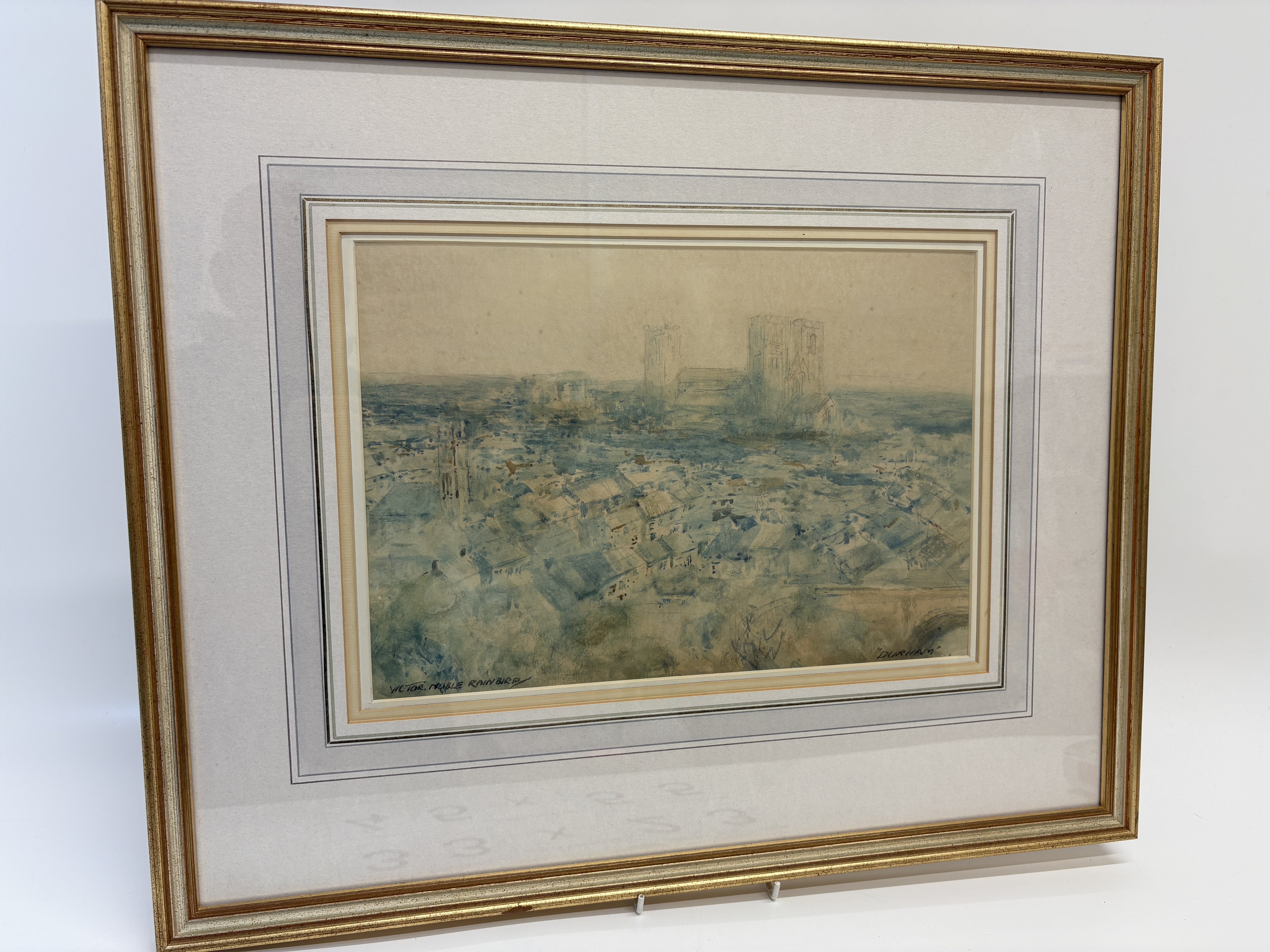 Victor Noble Rainbird (1887-1936) Durham Cathedral watercolour