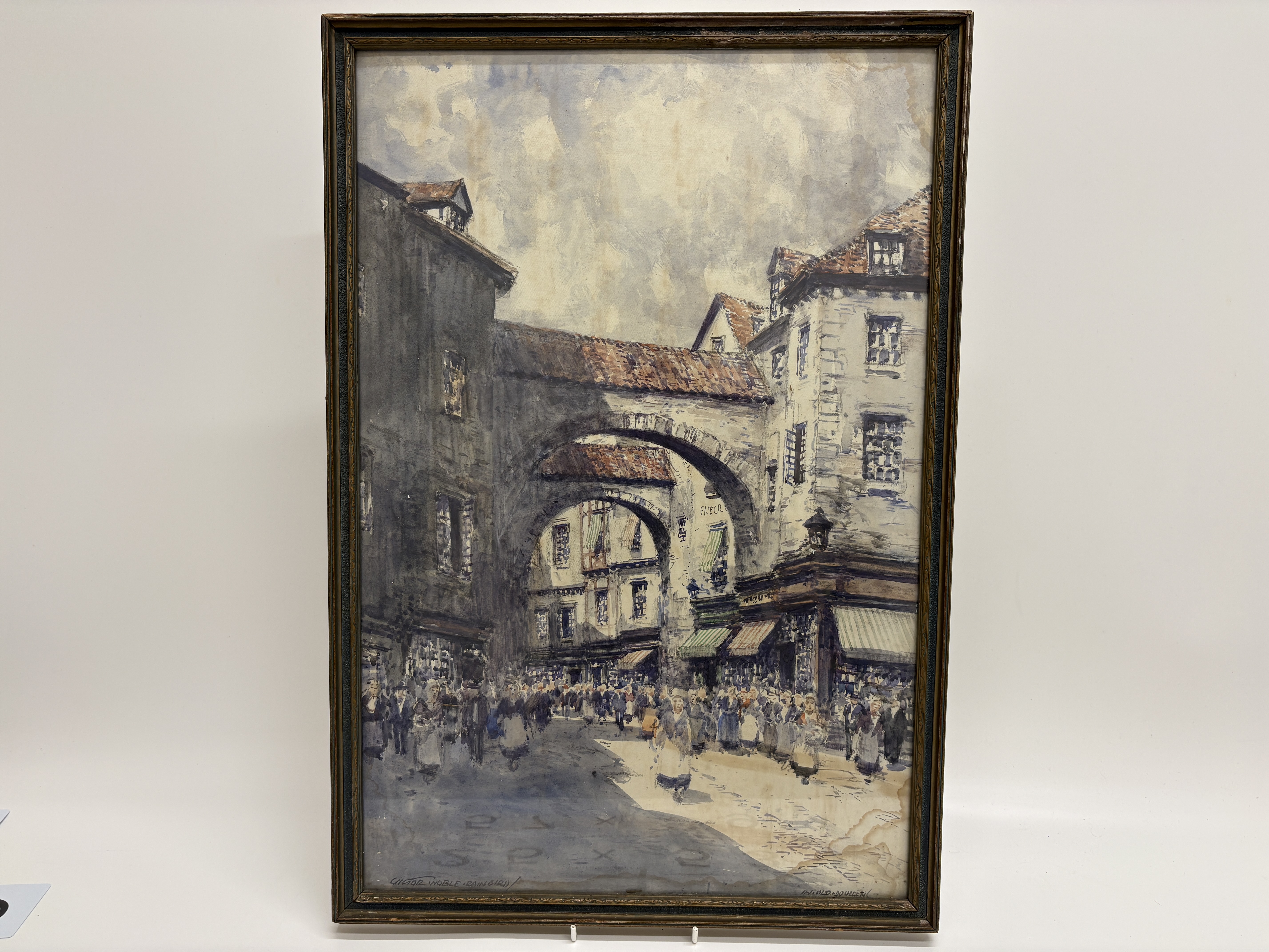 Victor Noble Rainbird (1888-1936) In Old Boulogne Watercolour